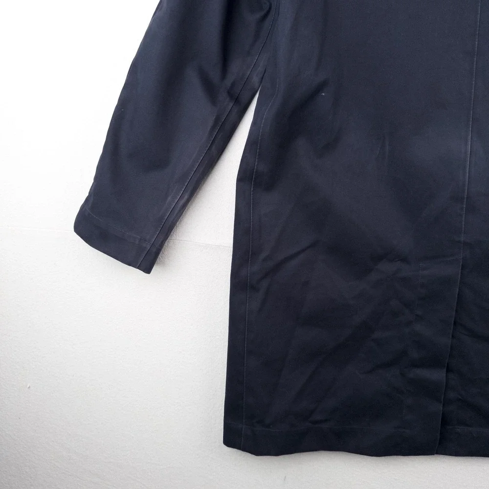 APC Navy Blue Hooded Trench Rain Coat Mac Parka Jacket Men's Small S